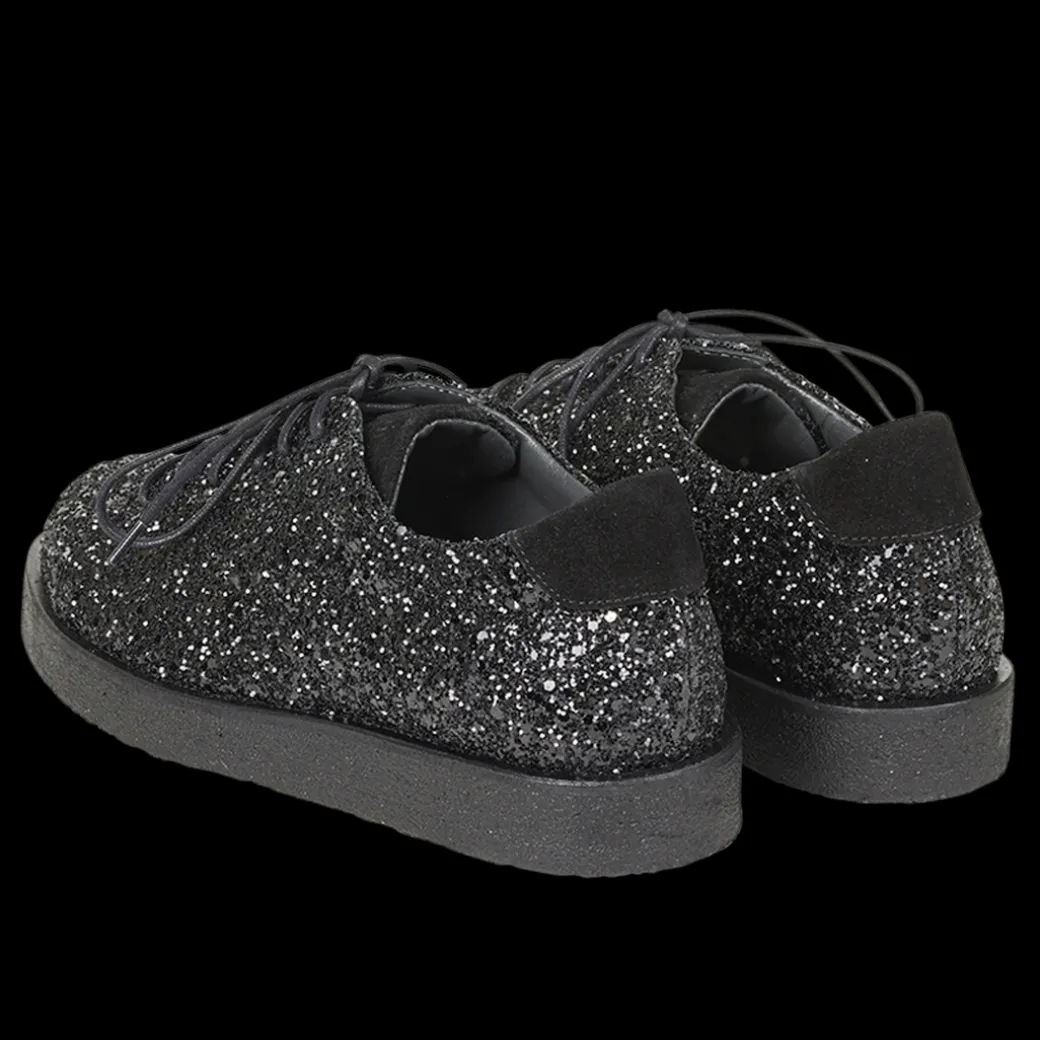Sneaker I Glitter På Plateausål