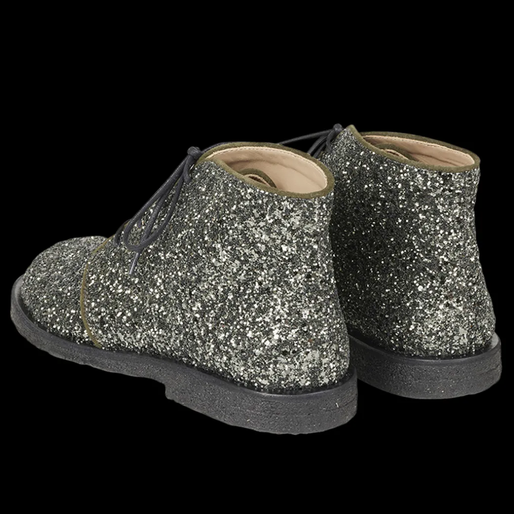 Støvle Med Glitter Og Snøre