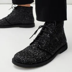 Støvle Med Glitter Og Snøre