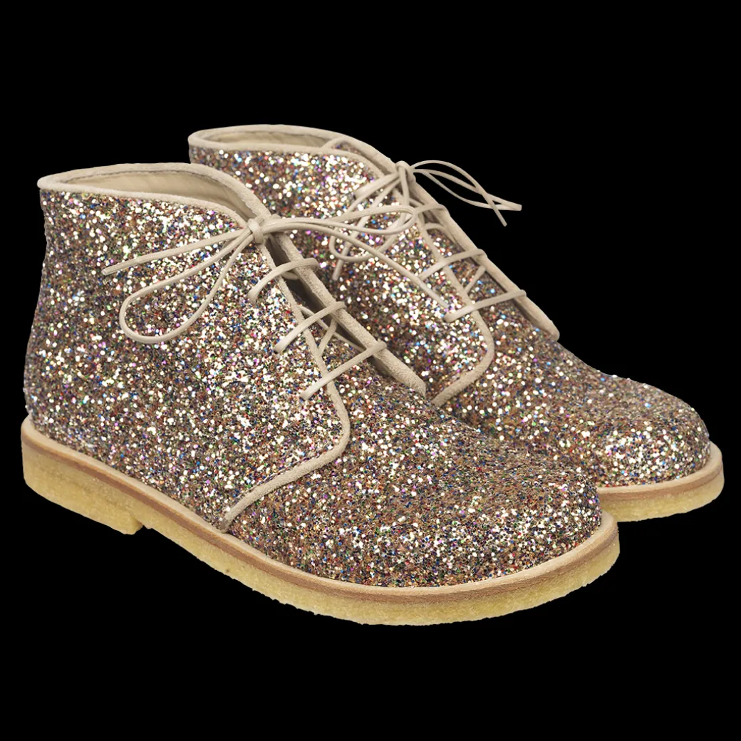 Støvle Med Snøre Og Glitter
