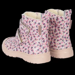 TEX-støvle Med Blomsterprint Og Uldfoer